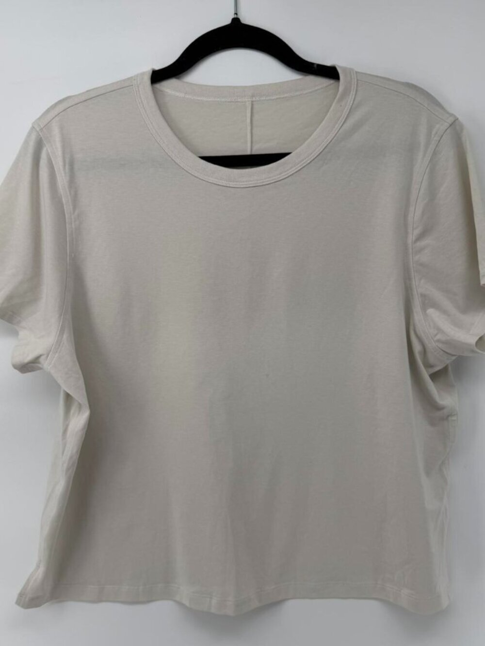 Lululemon Gray Sand Minimalist Boxy Tee Short Sleeve Athleisure Yoga Top Large
